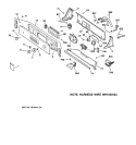 CONTROLS & BACKSPLASH Diagram and Parts List for WISQ416AT6WW  General Electric Washer
