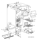 FREEZER SECTION Diagram and Parts List for TFX25PAYFAA  General Electric Refrigerator