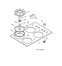 Part Location Diagram of WB31T10007 GE Burner Grate