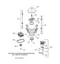 SUSPENSION, PUMP & DRIVE COMPONENTS Diagram and Parts List for WISR106CT5WW  General Electric Washer