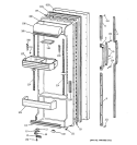 FRESH FOOD DOOR Diagram and Parts List for TFX22VRZBAA  General Electric Refrigerator