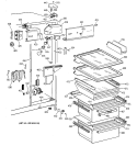 FRESH FOOD SECTION Diagram and Parts List for TFX22VRZBAA  General Electric Refrigerator
