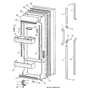 FRESH FOOD DOOR Diagram and Parts List for TFG25PRYFBB  General Electric Refrigerator