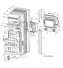 FRESH FOOD DOOR Diagram and Parts List for TFG27PFXFBB  General Electric Refrigerator