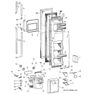 FREEZER DOOR Diagram and Parts List for TFG22PRXFWW  General Electric Refrigerator