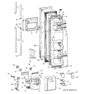 FREEZER DOOR Diagram and Parts List for TFG25PEYFWH  General Electric Refrigerator