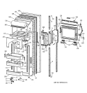 Part Location Diagram of WR71X2635 GE SHELF DOOR REMOVABLE ASS