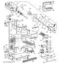 FREEZER SECTION Diagram and Parts List for TFG27ZFXFWH  General Electric Refrigerator