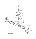 MOTOR - PUMP MECHANISM Diagram and Parts List for GSD1150X72  General Electric Dishwasher