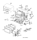 Section Diagram and Parts List for JES1144WY02  General Electric Microwave