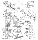 FREEZER SECTION Diagram and Parts List for TFK27PFZABB  General Electric Refrigerator