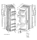 DOORS Diagram and Parts List for TFK22JAZAAA  General Electric Refrigerator