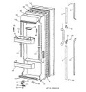 FRESH FOOD DOOR Diagram and Parts List for TFK22PRZAAA  General Electric Refrigerator