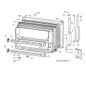 FREEZER DOOR Diagram and Parts List for TBG18DAYARWW  General Electric Refrigerator