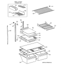 SHELF PARTS Diagram and Parts List for TBG18DAYARWW  General Electric Refrigerator