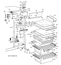 FRESH FOOD SECTION Diagram and Parts List for TFT22JAXFWW  General Electric Refrigerator