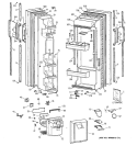DOORS Diagram and Parts List for TFT25JWYFAA  General Electric Refrigerator