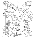 FREEZER SECTION Diagram and Parts List for TFT25PRYFAA  General Electric Refrigerator