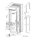 FRESH FOOD DOOR Diagram and Parts List for TFT27PRXFAA  General Electric Refrigerator