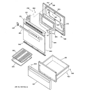 DOOR & DRAWER PARTS Diagram and Parts List for JBC27BY1  General Electric Range