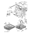 BODY PARTS Diagram and Parts List for GSD4230X72WW  General Electric Dishwasher