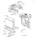 ESCUTCHEON & DOOR ASSEMBLY Diagram and Parts List for GSD850Y-72  General Electric Dishwasher