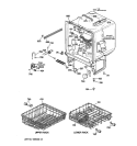 BODY PARTS Diagram and Parts List for GSD850Y-72  General Electric Dishwasher