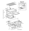 Part Location Diagram of WR32X10008 GE SHELF Assembly GLASS SNAP ON