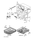 BODY PARTS Diagram and Parts List for GSM603X-72AW  General Electric Dishwasher