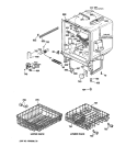 BODY PARTS Diagram and Parts List for GSD720X-72WB  General Electric Dishwasher