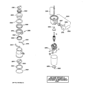 Section Diagram and Parts List for GFC280X-02  General Electric Food Waste Disposer