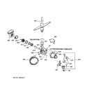 MOTOR - PUMP MECHANISM Diagram and Parts List for GSD500X-73AW  General Electric Dishwasher