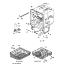 BODY PARTS Diagram and Parts List for GSD850Y-73  General Electric Dishwasher