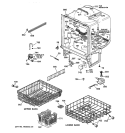 BODY PARTS Diagram and Parts List for GSD1350X73  General Electric Dishwasher