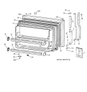 FREEZER DOOR Diagram and Parts List for TBG21DAYBRWW  General Electric Refrigerator
