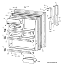 FRESH FOOD DOOR Diagram and Parts List for TBG21DAYBRWW  General Electric Refrigerator