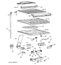 COMPARTMENT SEPARATOR Diagram and Parts List for TBG21DAYBRWW  General Electric Refrigerator