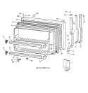 FREEZER DOOR Diagram and Parts List for TBG24JAYARWW  General Electric Refrigerator