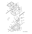 Section Diagram and Parts List for ZGW124EYSS  General Electric Cooktop