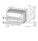 FREEZER DOOR Diagram and Parts List for TBX18IAZBRWW  General Electric Refrigerator