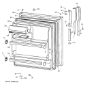 FRESH FOOD DOOR Diagram and Parts List for TBX18IAZBRWW  General Electric Refrigerator