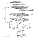 COMPARTMENT SEPARATOR Diagram and Parts List for TBX18IAZBRWW  General Electric Refrigerator