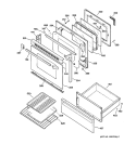 DOOR & DRAWER PARTS Diagram and Parts List for JBP48AA1  General Electric Range