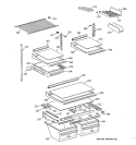 Part Location Diagram of WR32X1482 GE SHELF CANT GLASS