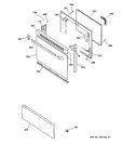 DOOR Diagram and Parts List for JBP60BY1WH  General Electric Range