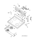 CONTROL PANEL & COOKTOP Diagram and Parts List for JBP78BY1  General Electric Range
