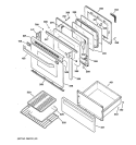 DOOR & DRAWER PARTS Diagram and Parts List for JBP79AY1  General Electric Range
