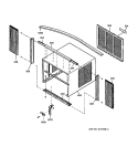 EXTERIOR PARTS Diagram and Parts List for AVM24DCR1  General Electric Air Conditioner