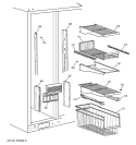 FREEZER SHELVES Diagram and Parts List for TFK30PRZAWW  General Electric Refrigerator