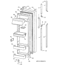 FRESH FOOD DOOR Diagram and Parts List for TFK28ZRZAAA  General Electric Refrigerator